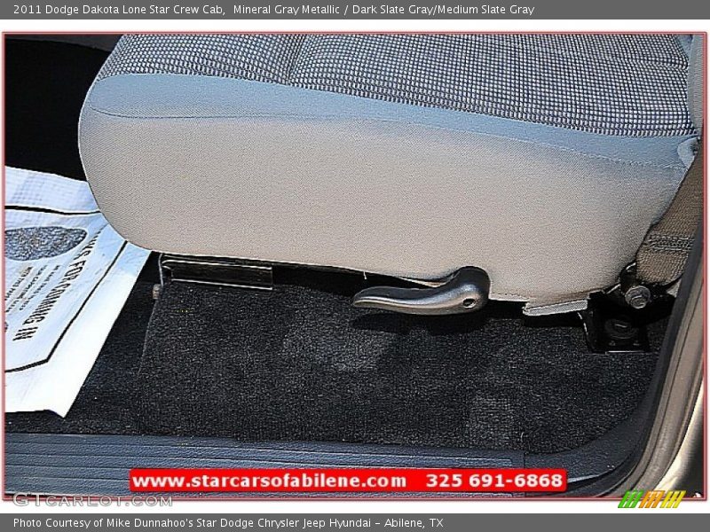 Mineral Gray Metallic / Dark Slate Gray/Medium Slate Gray 2011 Dodge Dakota Lone Star Crew Cab