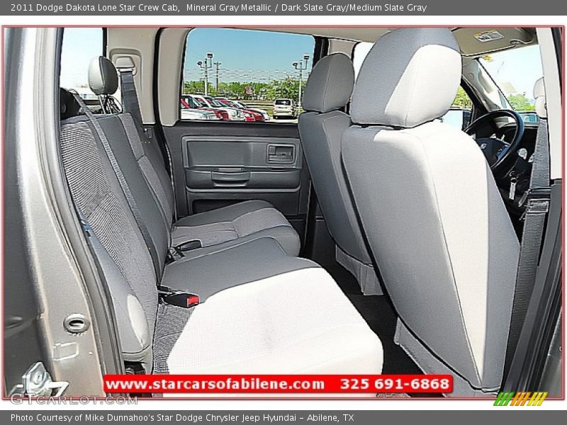 Mineral Gray Metallic / Dark Slate Gray/Medium Slate Gray 2011 Dodge Dakota Lone Star Crew Cab