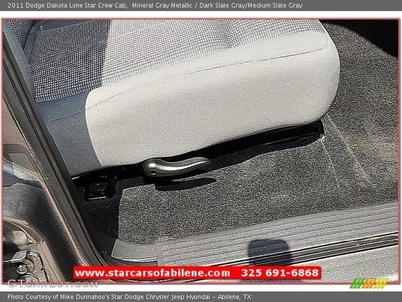 Mineral Gray Metallic / Dark Slate Gray/Medium Slate Gray 2011 Dodge Dakota Lone Star Crew Cab