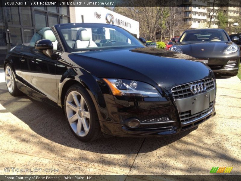 Brilliant Black / Limestone Grey 2008 Audi TT 2.0T Roadster