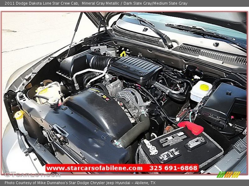 Mineral Gray Metallic / Dark Slate Gray/Medium Slate Gray 2011 Dodge Dakota Lone Star Crew Cab