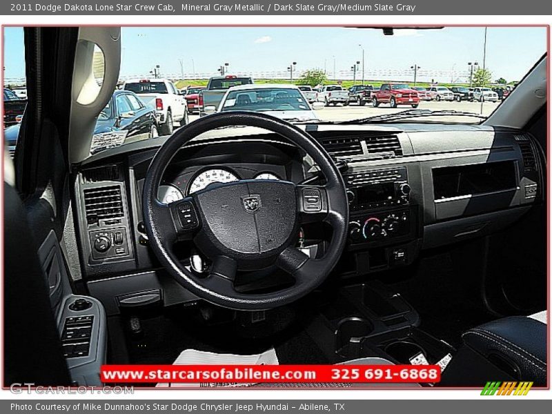 Mineral Gray Metallic / Dark Slate Gray/Medium Slate Gray 2011 Dodge Dakota Lone Star Crew Cab