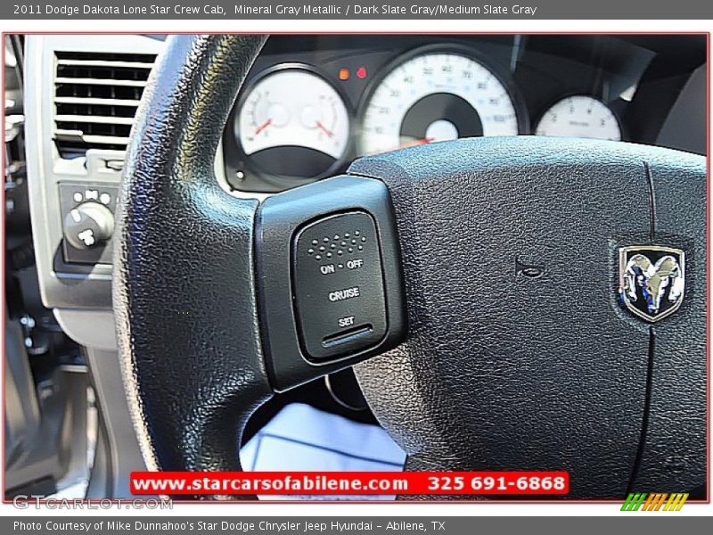 Mineral Gray Metallic / Dark Slate Gray/Medium Slate Gray 2011 Dodge Dakota Lone Star Crew Cab