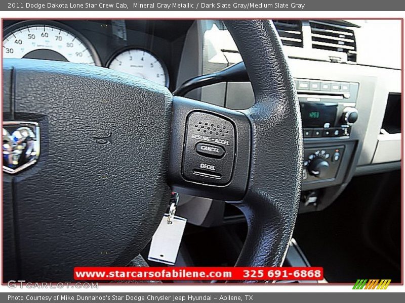 Mineral Gray Metallic / Dark Slate Gray/Medium Slate Gray 2011 Dodge Dakota Lone Star Crew Cab