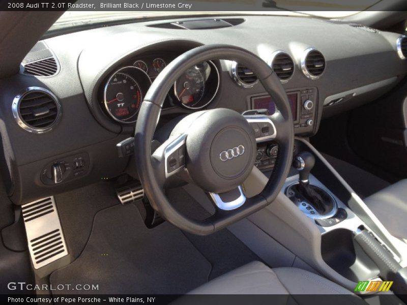 Brilliant Black / Limestone Grey 2008 Audi TT 2.0T Roadster