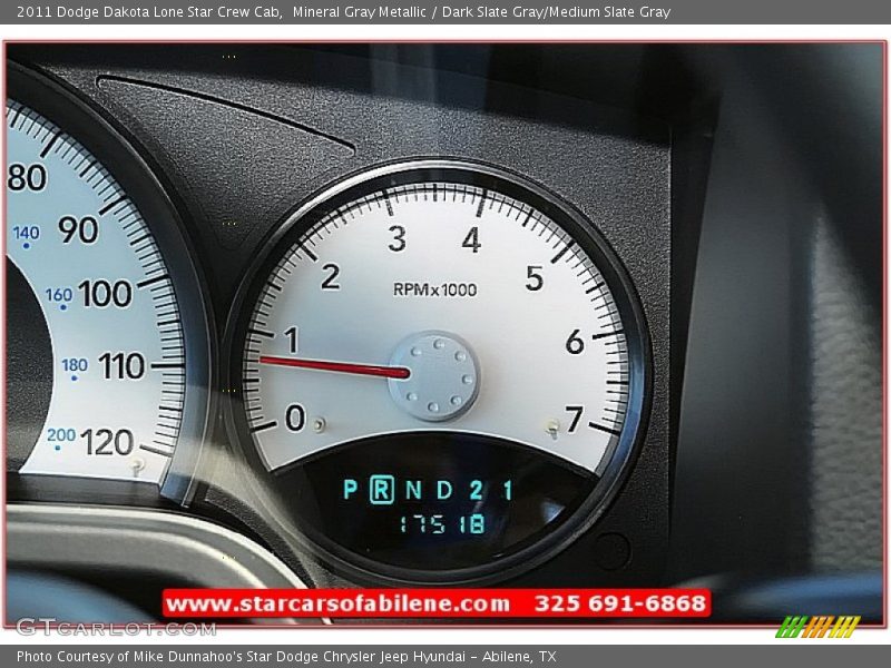Mineral Gray Metallic / Dark Slate Gray/Medium Slate Gray 2011 Dodge Dakota Lone Star Crew Cab
