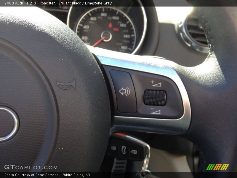 Brilliant Black / Limestone Grey 2008 Audi TT 2.0T Roadster
