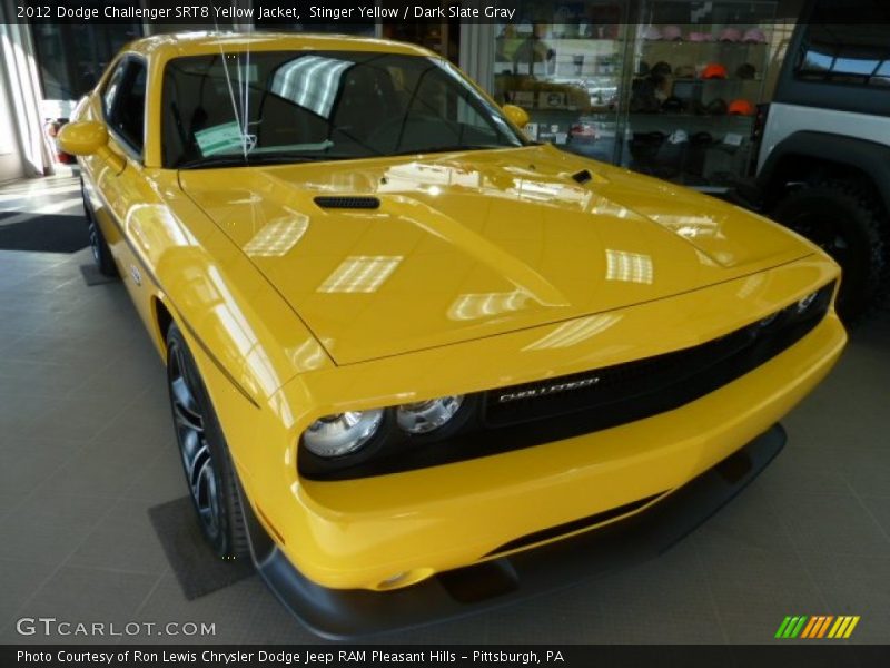 Stinger Yellow / Dark Slate Gray 2012 Dodge Challenger SRT8 Yellow Jacket