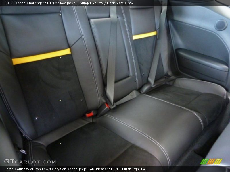 Rear Seat of 2012 Challenger SRT8 Yellow Jacket