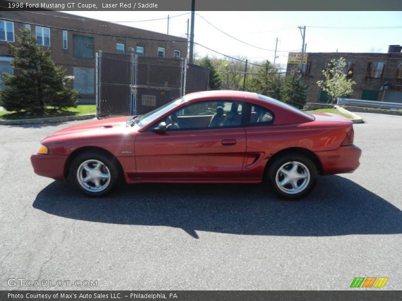 Laser Red / Saddle 1998 Ford Mustang GT Coupe