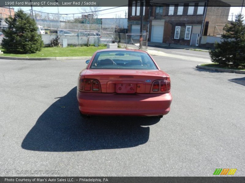 Laser Red / Saddle 1998 Ford Mustang GT Coupe