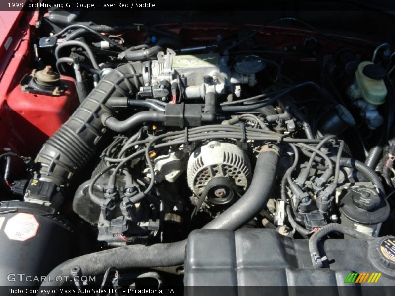 Laser Red / Saddle 1998 Ford Mustang GT Coupe
