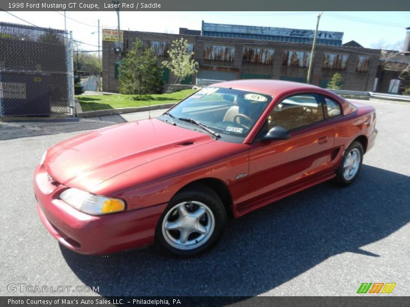 Laser Red / Saddle 1998 Ford Mustang GT Coupe