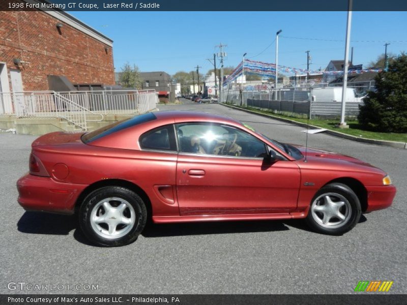 Laser Red / Saddle 1998 Ford Mustang GT Coupe