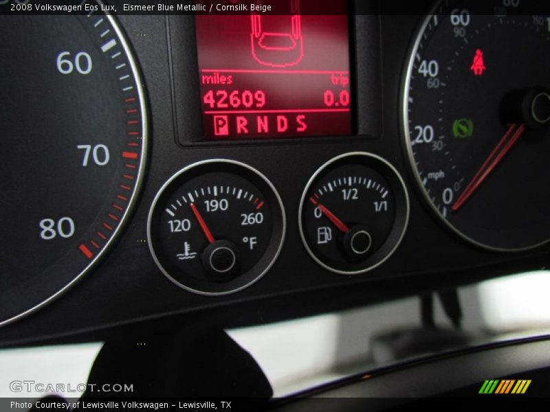 Eismeer Blue Metallic / Cornsilk Beige 2008 Volkswagen Eos Lux