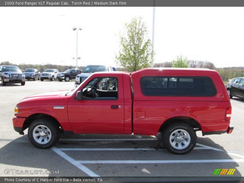 Torch Red / Medium Dark Flint 2009 Ford Ranger XLT Regular Cab