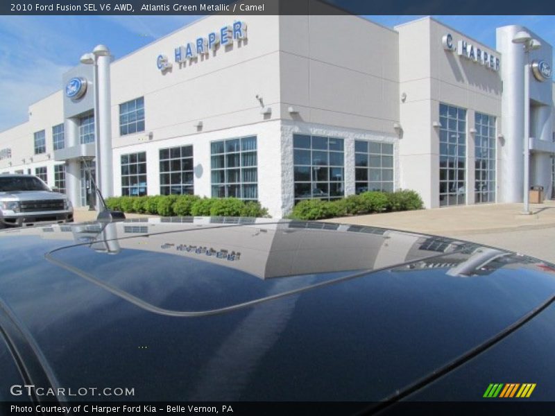 Atlantis Green Metallic / Camel 2010 Ford Fusion SEL V6 AWD