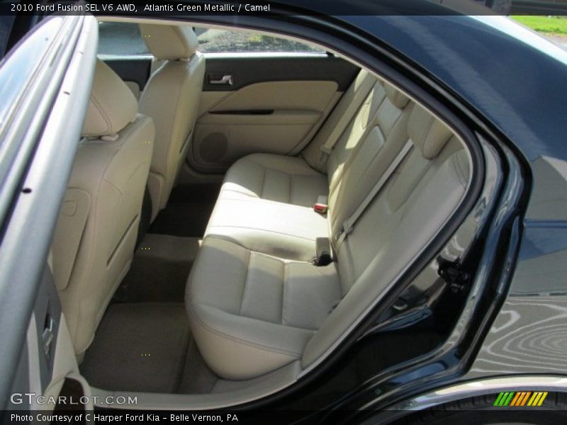 Atlantis Green Metallic / Camel 2010 Ford Fusion SEL V6 AWD