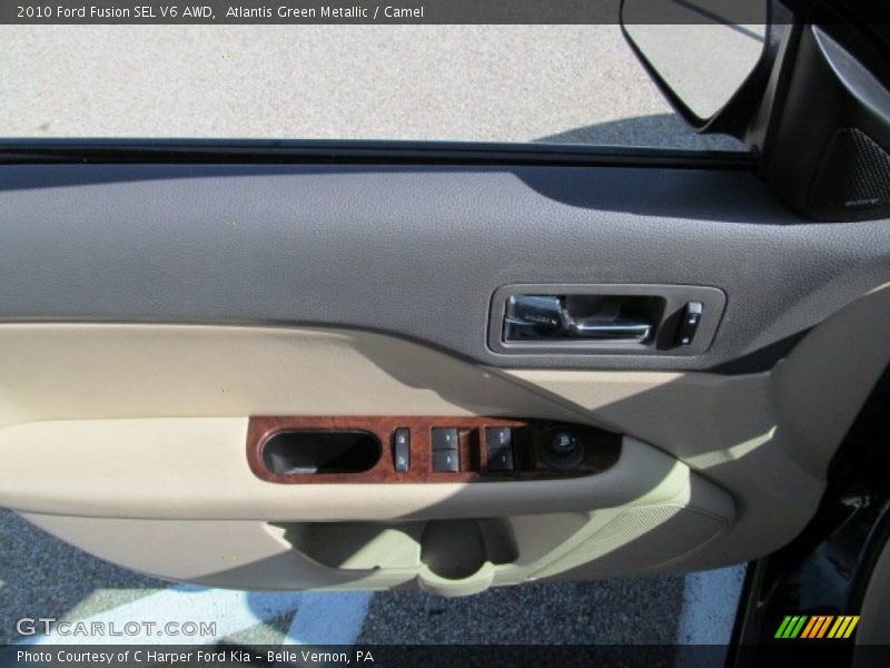 Atlantis Green Metallic / Camel 2010 Ford Fusion SEL V6 AWD