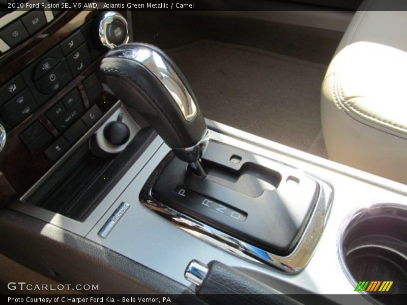 Atlantis Green Metallic / Camel 2010 Ford Fusion SEL V6 AWD