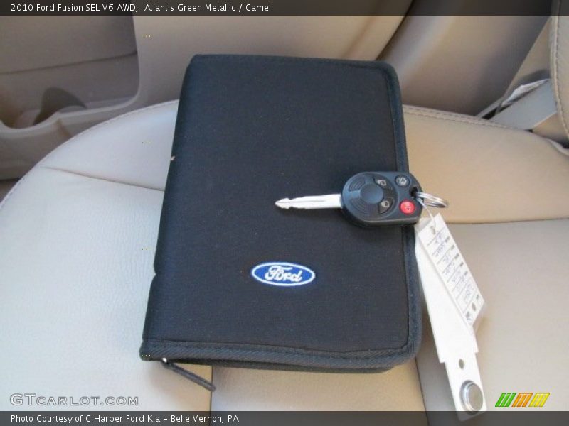 Atlantis Green Metallic / Camel 2010 Ford Fusion SEL V6 AWD