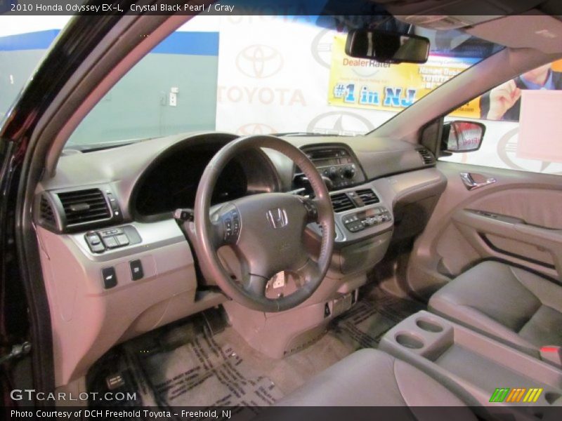 Crystal Black Pearl / Gray 2010 Honda Odyssey EX-L
