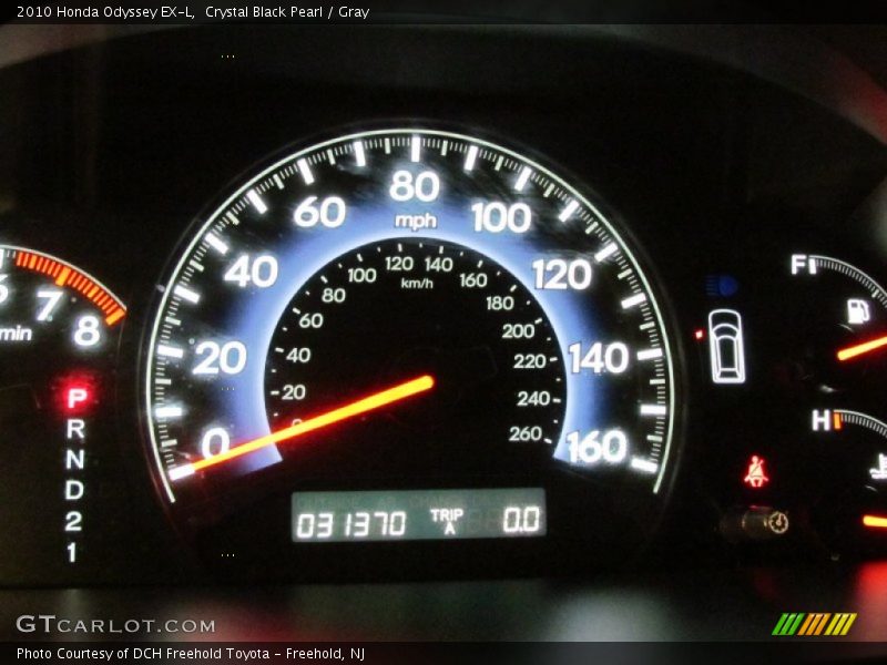 Crystal Black Pearl / Gray 2010 Honda Odyssey EX-L