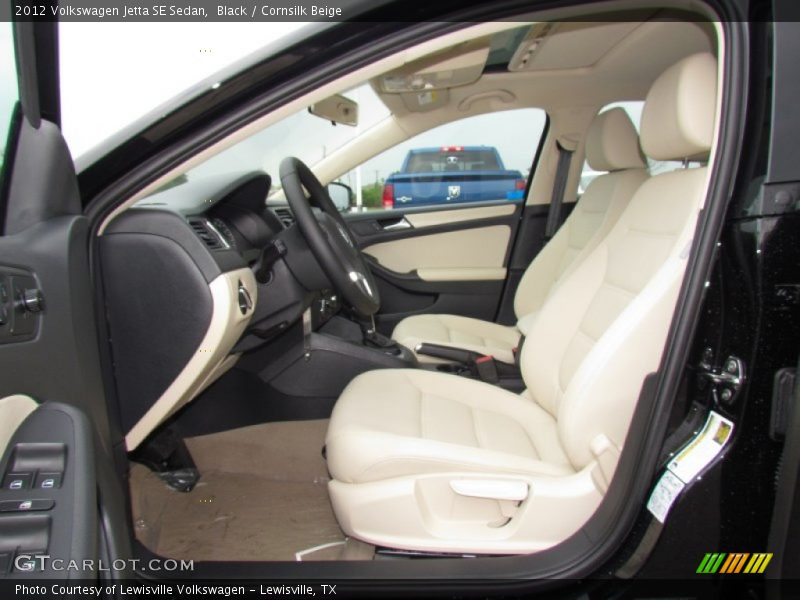Black / Cornsilk Beige 2012 Volkswagen Jetta SE Sedan