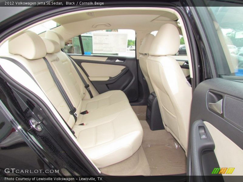 Black / Cornsilk Beige 2012 Volkswagen Jetta SE Sedan