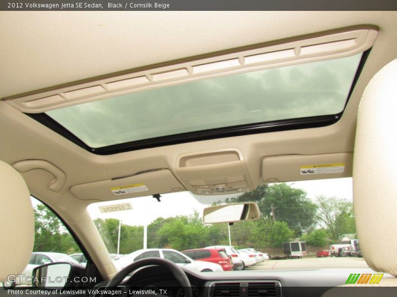 Black / Cornsilk Beige 2012 Volkswagen Jetta SE Sedan