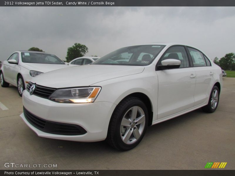 Candy White / Cornsilk Beige 2012 Volkswagen Jetta TDI Sedan