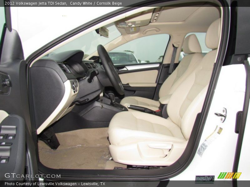 Candy White / Cornsilk Beige 2012 Volkswagen Jetta TDI Sedan