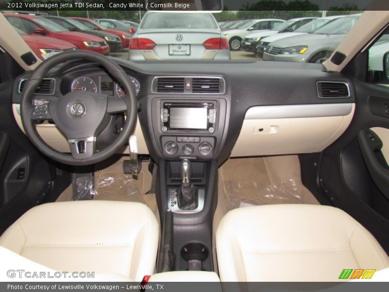 Candy White / Cornsilk Beige 2012 Volkswagen Jetta TDI Sedan