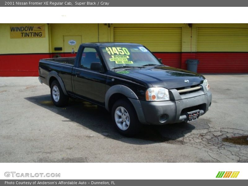 Super Black / Gray 2001 Nissan Frontier XE Regular Cab