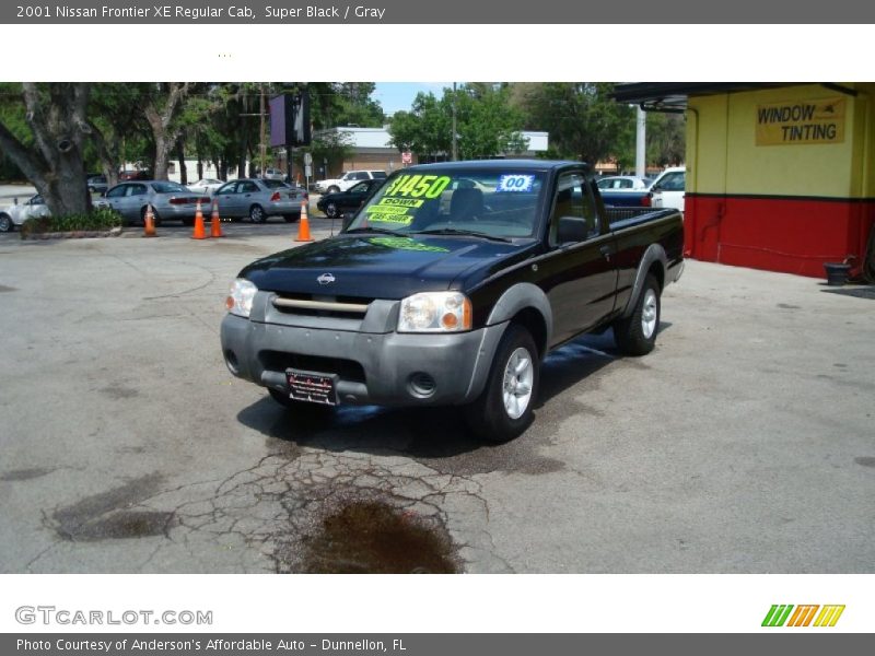 Super Black / Gray 2001 Nissan Frontier XE Regular Cab