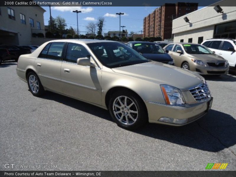 Gold Mist / Cashmere/Cocoa 2008 Cadillac DTS Performance