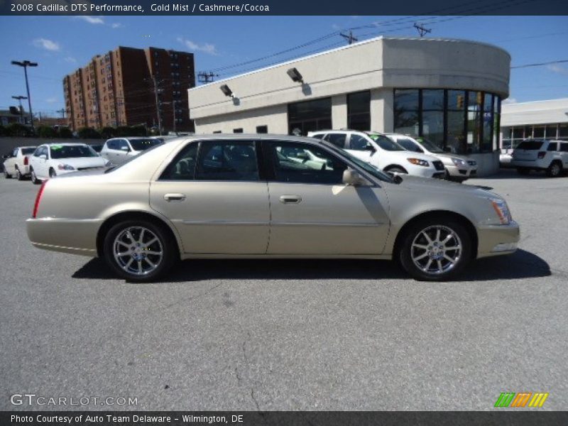 Gold Mist / Cashmere/Cocoa 2008 Cadillac DTS Performance