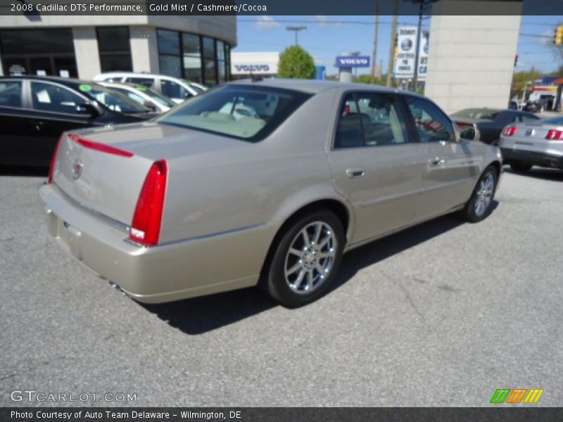 Gold Mist / Cashmere/Cocoa 2008 Cadillac DTS Performance