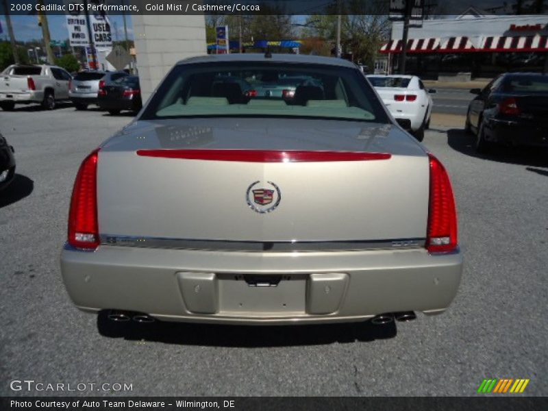 Gold Mist / Cashmere/Cocoa 2008 Cadillac DTS Performance