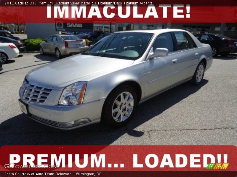 Radiant Silver Metallic / Titanium/Dark Titanium Accents 2011 Cadillac DTS Premium