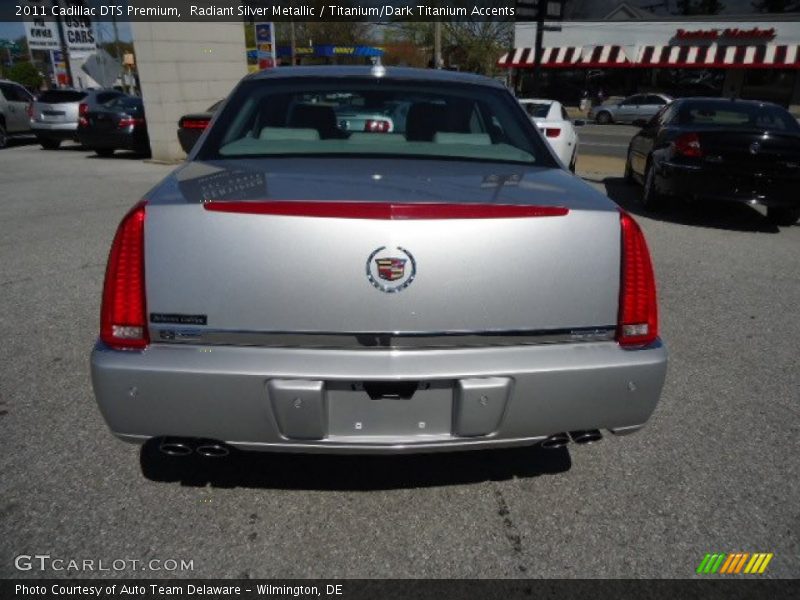 Radiant Silver Metallic / Titanium/Dark Titanium Accents 2011 Cadillac DTS Premium