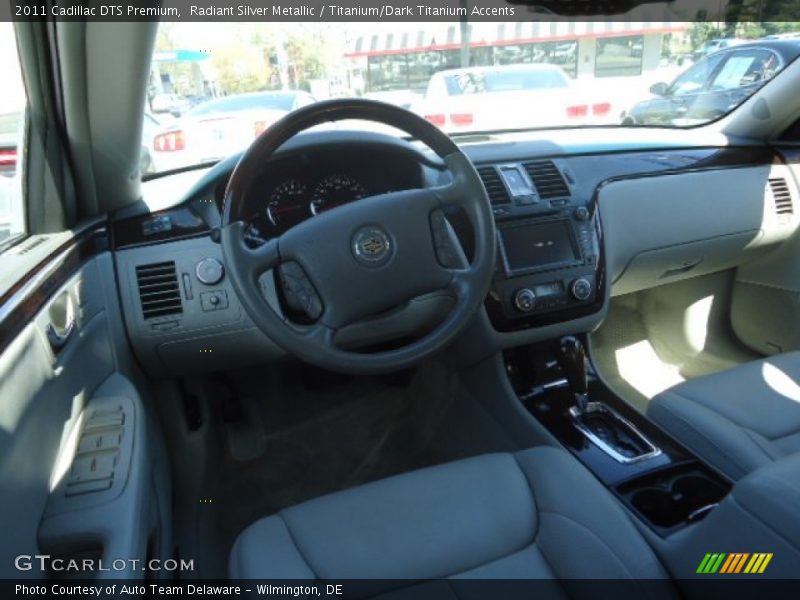 Radiant Silver Metallic / Titanium/Dark Titanium Accents 2011 Cadillac DTS Premium