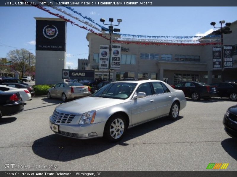 Radiant Silver Metallic / Titanium/Dark Titanium Accents 2011 Cadillac DTS Premium