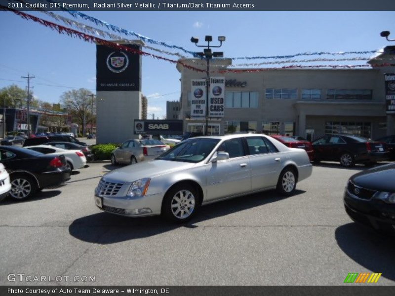 Radiant Silver Metallic / Titanium/Dark Titanium Accents 2011 Cadillac DTS Premium