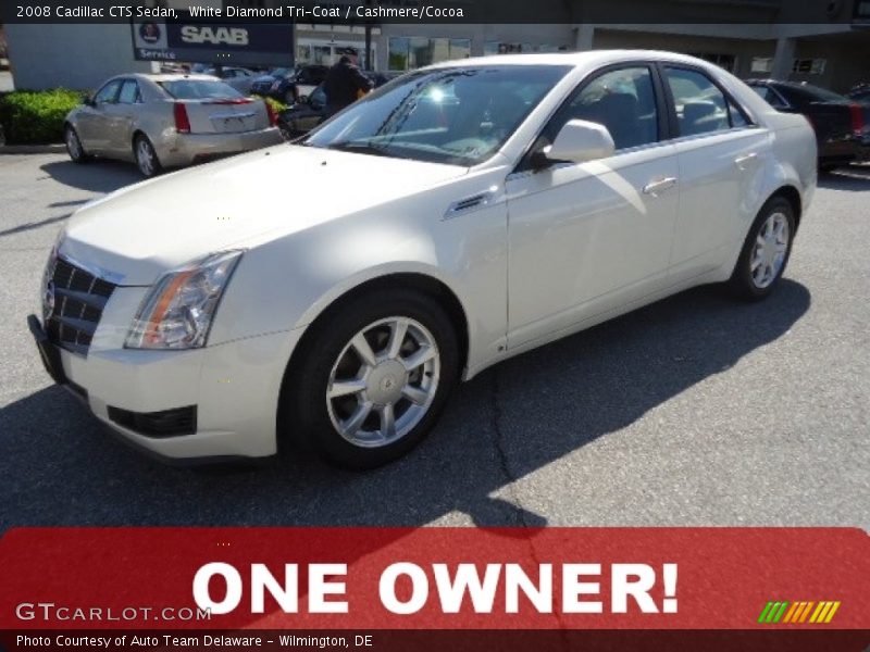 White Diamond Tri-Coat / Cashmere/Cocoa 2008 Cadillac CTS Sedan