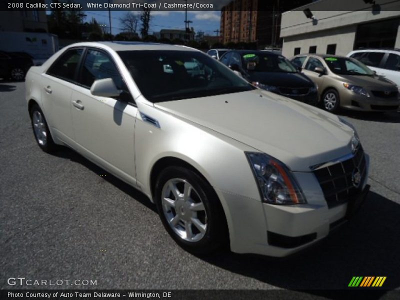 White Diamond Tri-Coat / Cashmere/Cocoa 2008 Cadillac CTS Sedan