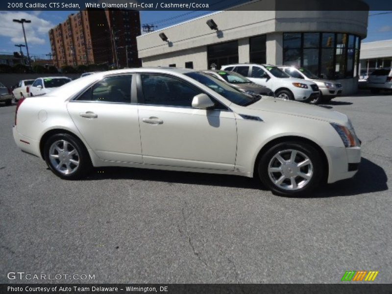 White Diamond Tri-Coat / Cashmere/Cocoa 2008 Cadillac CTS Sedan