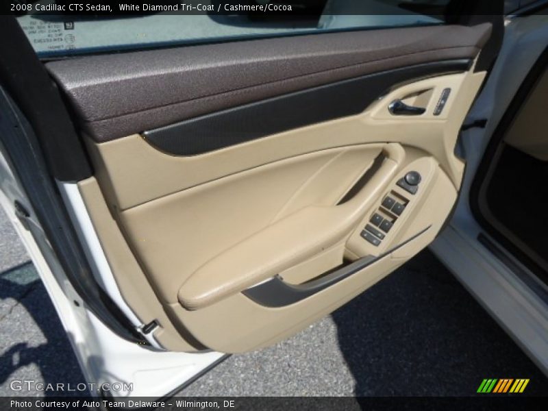 White Diamond Tri-Coat / Cashmere/Cocoa 2008 Cadillac CTS Sedan