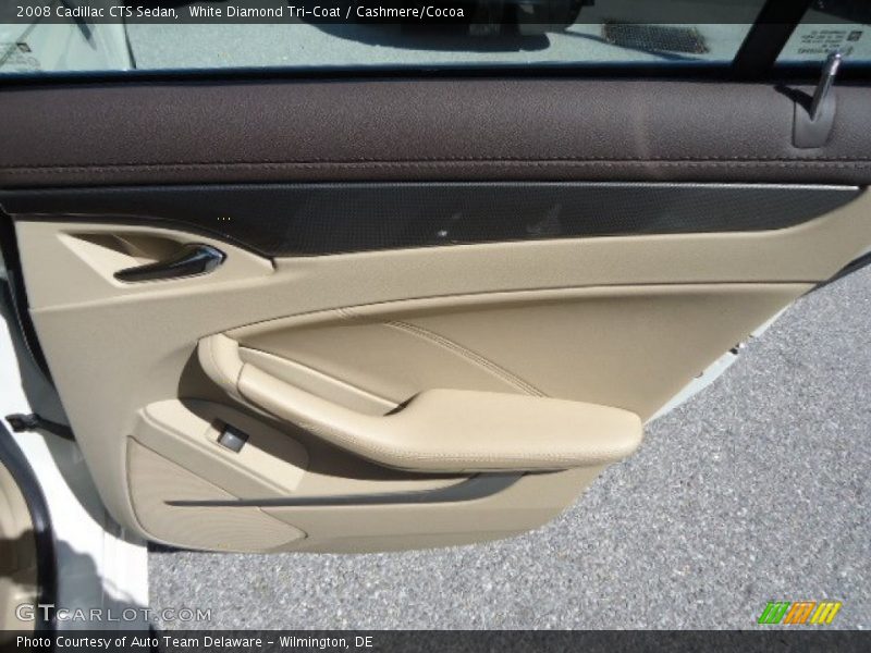 White Diamond Tri-Coat / Cashmere/Cocoa 2008 Cadillac CTS Sedan