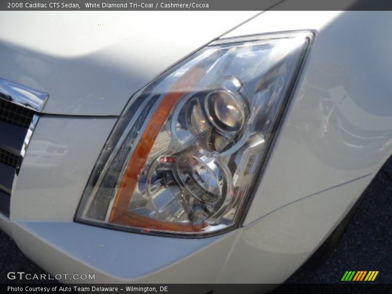 White Diamond Tri-Coat / Cashmere/Cocoa 2008 Cadillac CTS Sedan